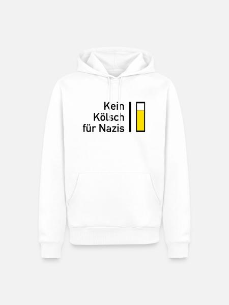 Kein Kösch für Nazis - Männer Premium Bio Hoodie - Weiß
