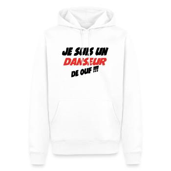 Je suis un DANSEUR de ouf - Sweat à capuche Premium bio Homme - blanc - Devant - Nico (187cm)