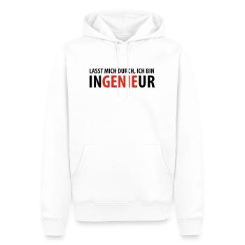 Lasst mich durch, ich bin Ingenieur - Sweat à capuche Premium bio Homme - blanc - Devant - Nico (187cm)