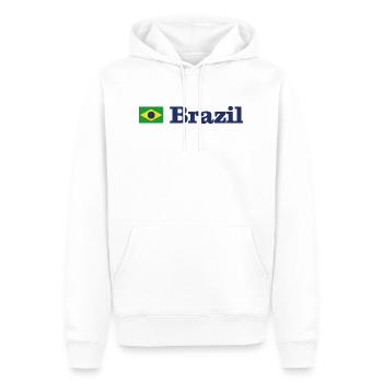 Brazil - Sweat à capuche Premium bio Homme - blanc - Devant - Nico (187cm)