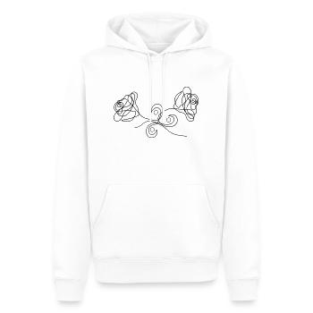 Rosentriskele - Men’s Premium Organic Hoodie - white - Front - Nico (187cm)