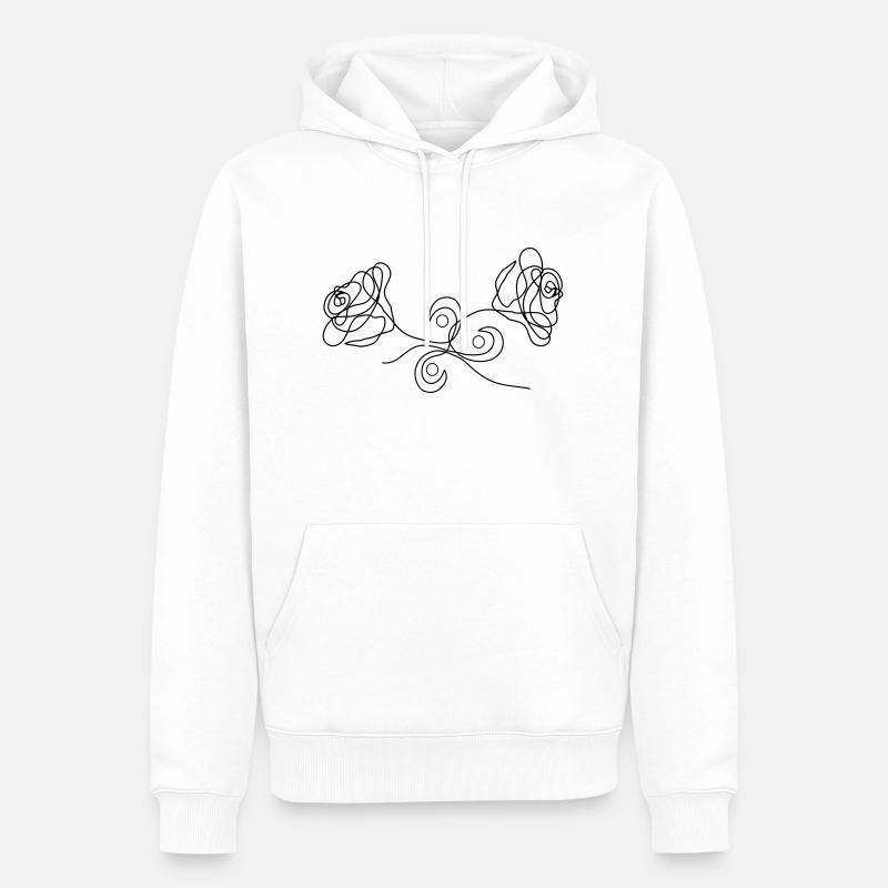 Rosentriskele - Sweat à capuche Premium bio Homme - blanc