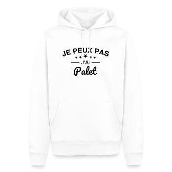 I can't I have palet - Men’s Premium Organic Hoodie - white - Front - Nico (187cm)