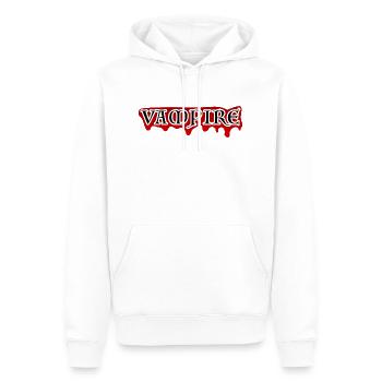 vampire – Wenn die Dunkelheit vor Stil trieft - Männer Premium Bio Hoodie - Weiß - Vorne - Nico (187cm)