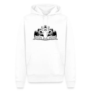 Voiture de Course - Sweat à capuche Premium bio Homme - blanc - Devant - Nico (187cm)