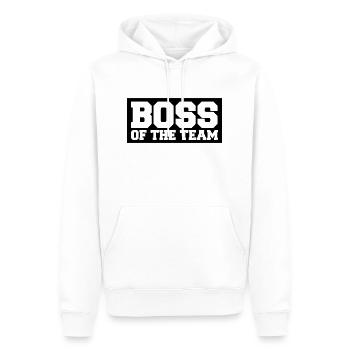 Patron de l’équipe - Sweat à capuche Premium bio Homme - blanc - Devant - Nico (187cm)