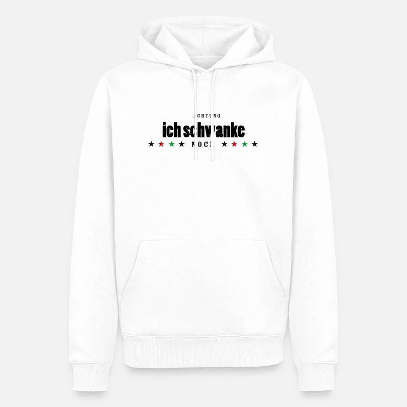 Ich schwanke noch - Männer Premium Bio Hoodie - Weiß