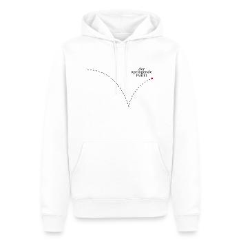 Der springende Punkt - Männer Premium Bio Hoodie - Weiß - Vorne - Nico (187cm)