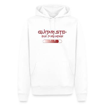 Guitariste en formation - Sweat à capuche Premium bio Homme - blanc - Devant - Nico (187cm)