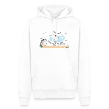 Niemandem auf den Schleim gehen. - Männer Premium Bio Hoodie - Weiß - Vorne - Nico (187cm)