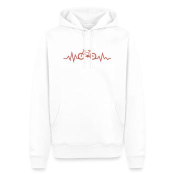 Fahrrad - Männer Premium Bio Hoodie - Weiß - Vorne - Nico (187cm)