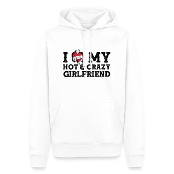 J’aime ma petite amie chaude et folle, j’aime mon GF - Sweat à capuche Premium bio Homme - blanc - Devant - Nico (187cm)