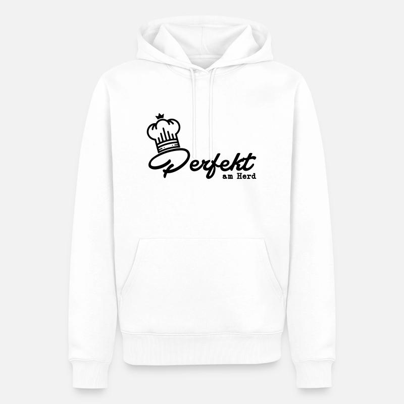 Perfekt am Herd - Männer Premium Bio Hoodie - Weiß