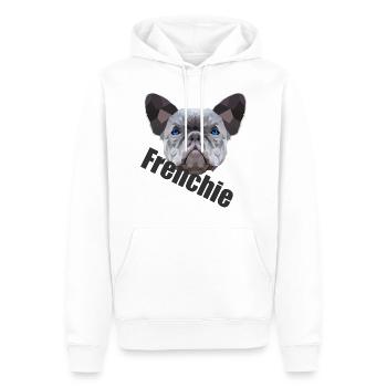 Französische Bulldogge - Männer Premium Bio Hoodie - Weiß - Vorne - Nico (187cm)