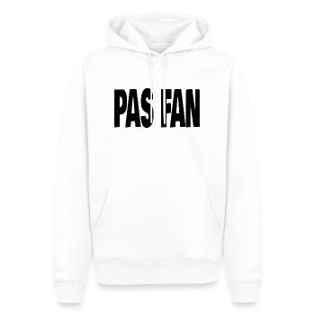 pas fan - Sweat à capuche Premium bio Homme - blanc - Devant - Nico (187cm)