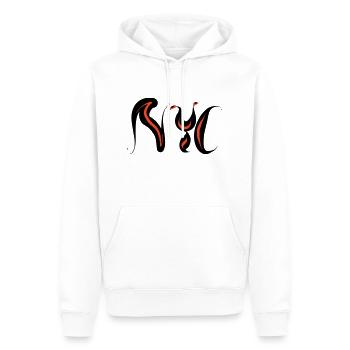 NYC - Männer Premium Bio Hoodie - Weiß - Vorne - Nico (187cm)