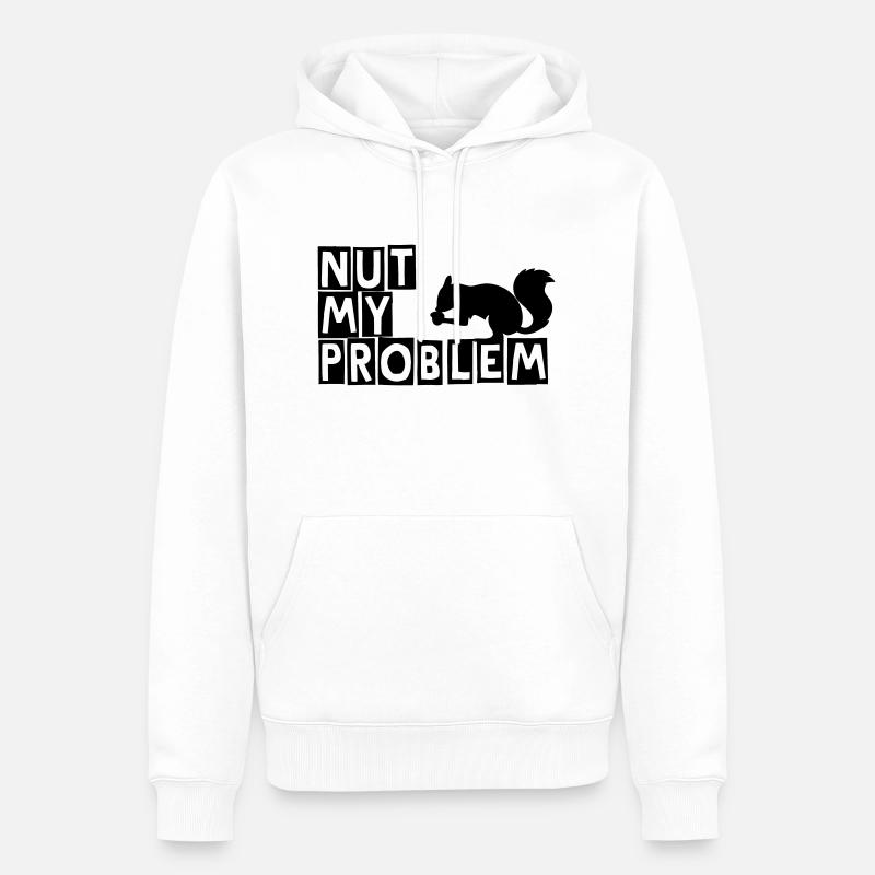 nicht mein problem - Männer Premium Bio Hoodie - Weiß