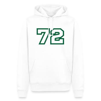 Nummer 72 Sport - Männer Premium Bio Hoodie - Weiß - Vorne - Nico (187cm)