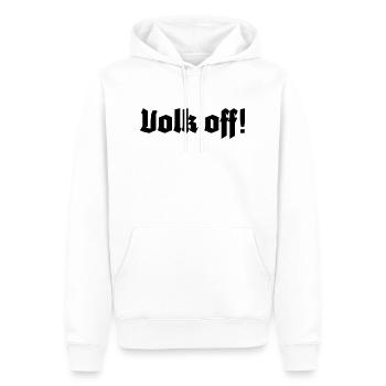 volk off - Männer Premium Bio Hoodie - Weiß - Vorne - Nico (187cm)