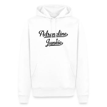 Adrenalin Junkie - Männer Premium Bio Hoodie - Weiß - Vorne - Nico (187cm)