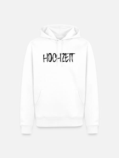 Hochzeit - Männer Premium Bio Hoodie - Weiß
