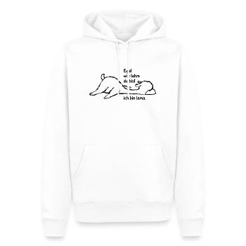 Egal wie lahm du bist ich bin lama - Wortspiel - Männer Premium Bio Hoodie - Weiß - Vorne - Nico (187cm)