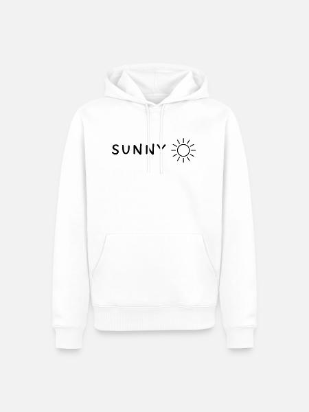Sunny - Sonne - sonniges Sommer - Männer Premium Bio Hoodie - Weiß