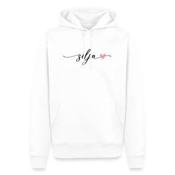 Silja Name Kalligrafie Schrift - Männer Premium Bio Hoodie - Weiß - Vorne - Nico (187cm)
