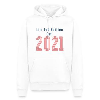Limited Edition 2021 Geburtstag - Männer Premium Bio Hoodie - Weiß - Vorne - Nico (187cm)