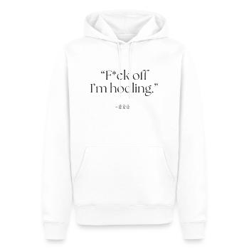 Allez vous faire, je hodling pour les fans de Bitcoin et de crypto - Sweat à capuche Premium bio Homme - blanc - Devant - Nico (187cm)
