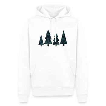 Tannenbäume - Männer Premium Bio Hoodie - Weiß - Vorne - Nico (187cm)