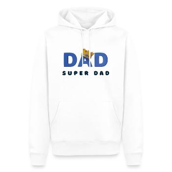 Super-Papa - Männer Premium Bio Hoodie - Weiß - Vorne - Nico (187cm)
