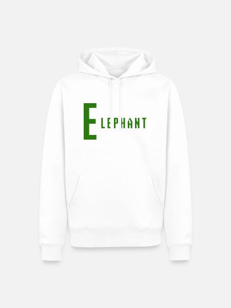 Elephant - Männer Premium Bio Hoodie - Weiß