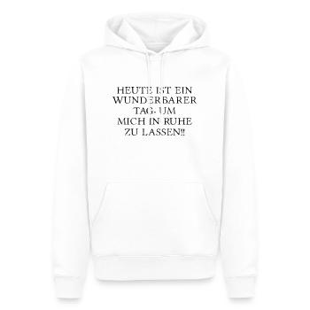 Wunderbarer Tag um mich in Ruhe zu lassen - Männer Premium Bio Hoodie - Weiß - Vorne - Nico (187cm)