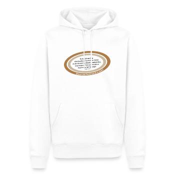 Musk-Zitat Feedback-Schleife - Männer Premium Bio Hoodie - Weiß - Vorne - Nico (187cm)