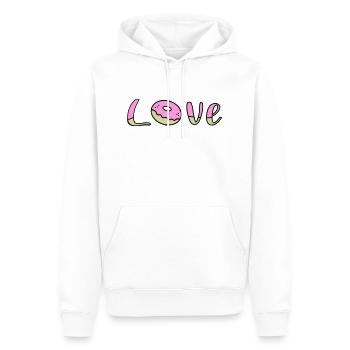 I love Donuts. Donutsliebhaber - Männer Premium Bio Hoodie - Weiß - Vorne - Nico (187cm)
