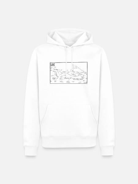 Lamentin Schwarz und Weiß - Männer Premium Bio Hoodie - Weiß