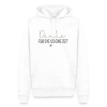 Danke für die schöne Zeit - Männer Premium Bio Hoodie - Weiß - Vorne - Nico (187cm)