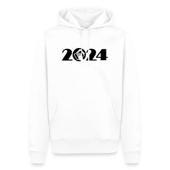 Nettoyage de printemps 2024, ménage de printemps 2024 - Sweat à capuche Premium bio Homme - blanc - Devant - Nico (187cm)