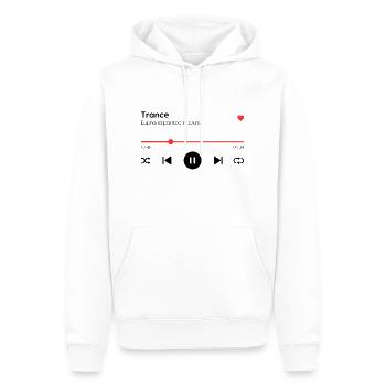 Trance - Männer Premium Bio Hoodie - Weiß - Vorne - Nico (187cm)