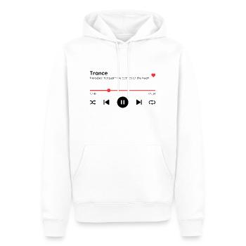 Trance - Männer Premium Bio Hoodie - Weiß - Vorne - Nico (187cm)