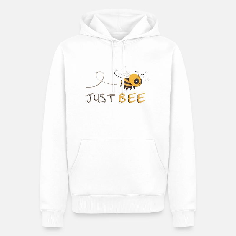 Just Bee - Sei du selbst! - Männer Premium Bio Hoodie - Weiß