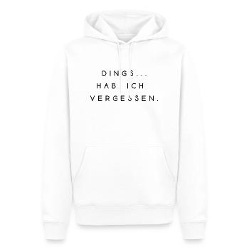 lustiger Spruch Schrift verrgessen Sommer Sonne - Männer Premium Bio Hoodie - Weiß - Vorne - Nico (187cm)