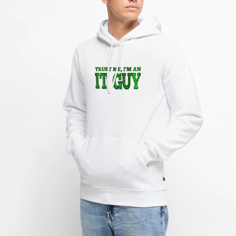 IT guy support geek computer computer geek technician Men’s Premium Organic Hoodie