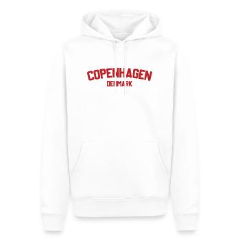 Copenhague Danemark - Sweat à capuche Premium bio Homme - blanc - Devant - Nico (187cm)