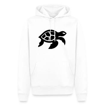 Tortue - Sweat à capuche Premium bio Homme - blanc - Devant - Nico (187cm)