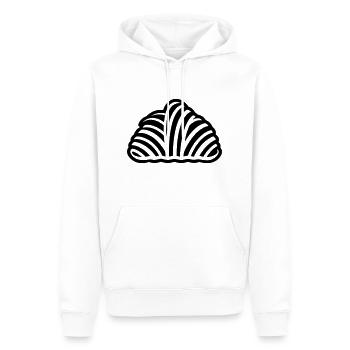 Halbmond - Männer Premium Bio Hoodie - Weiß - Vorne - Nico (187cm)