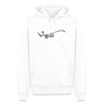 Geschwungene Linie Blumen - Männer Premium Bio Hoodie - Weiß - Vorne - Nico (187cm)