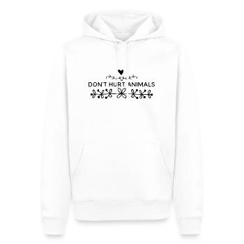 Don't Hurt Animals - Männer Premium Bio Hoodie - Weiß - Vorne - Nico (187cm)