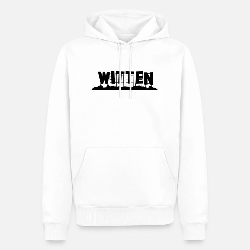 Witten - Sweat à capuche Premium bio Homme - blanc